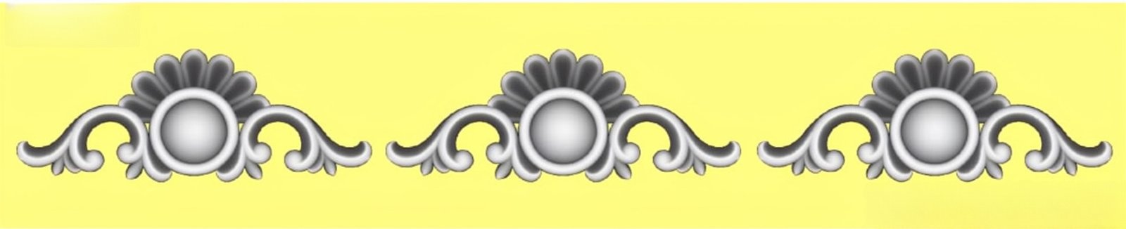 Mix - MIX-69 Decorative Floral Border Molding 3D Relief Carving Model